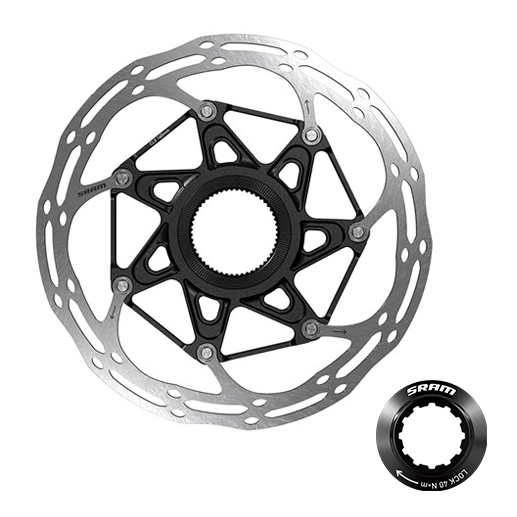 Kotouč SRAM Centerline 2 Piece CenterLock 160mm Black Rounded (balení obsahuje lockring s