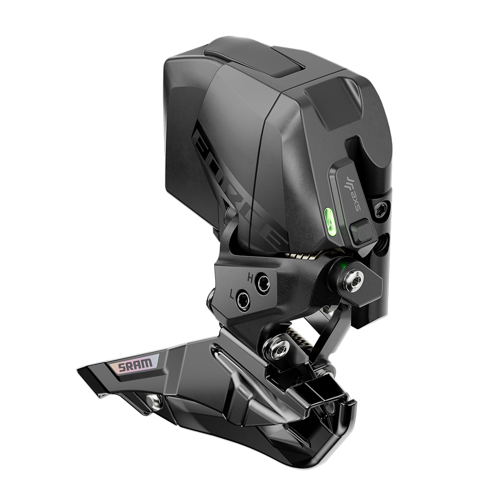 Přesmykač SRAM FORCE AXS E1 Braze-on s pomůckou pro správné nastavení a klínky