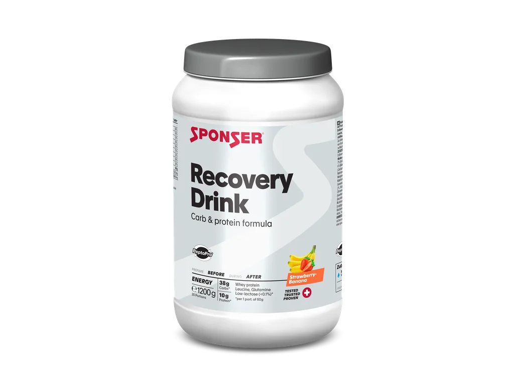 Sponser Recovery Drink - Lehký ovocný regener Jahoda+banán 1200g