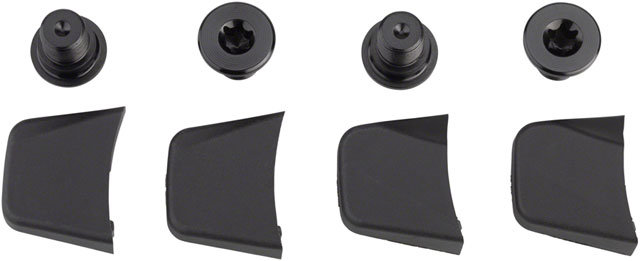 CRANK CHAINRING BOLT KIT 4-ARM 1X RED/FORCE D1 ALUMINUM BLACK