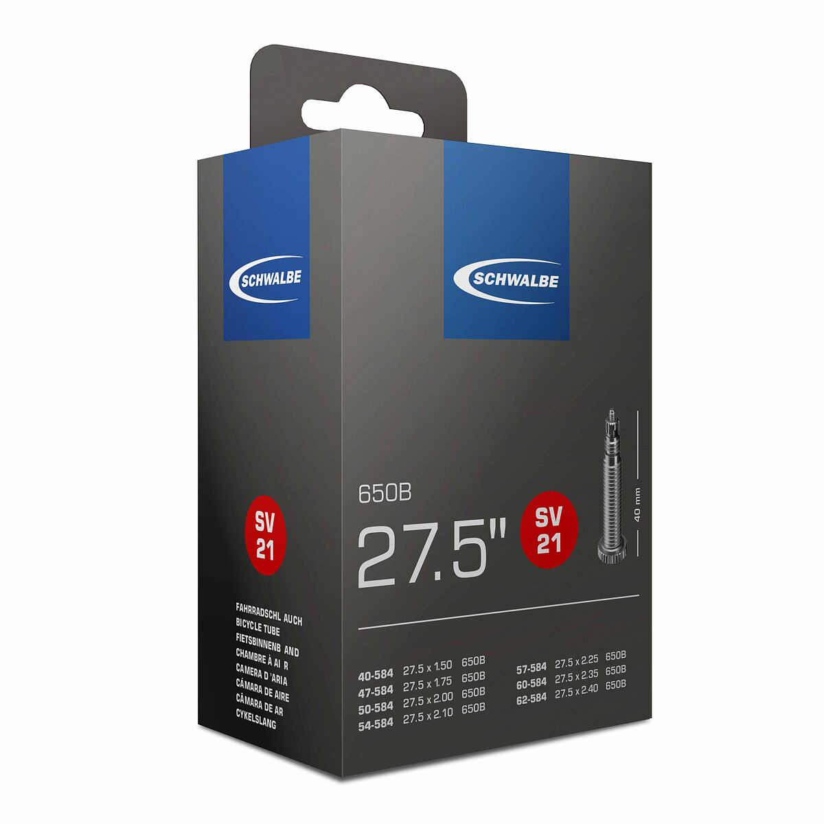 Schwalbe duše 27.5" SV21 40/62-584 galuskový ventilek 40mm