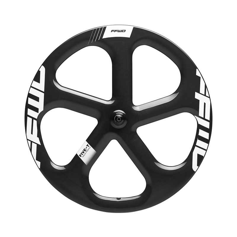 Dráhová loukoť přední FFWD CARBON 5 SPOKE TUBULAR SKF 1K TRACK White