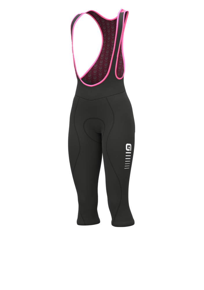 Zimní cyklistické 3/4 kalhoty ALÉ dámské SOLID  ESSENTIAL -Pink