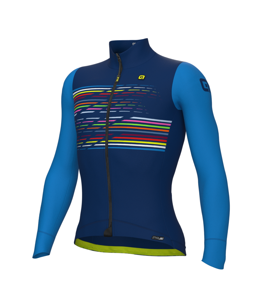 Zateplený cyklistický dres ALÉ pánský LOGO PR-S blue