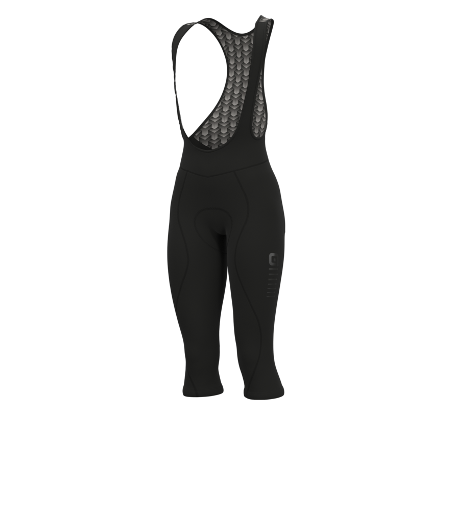Zimní cyklistické 3/4 kalhoty ALÉ dámské SOLID  ESSENTIAL -Black, Velikost S