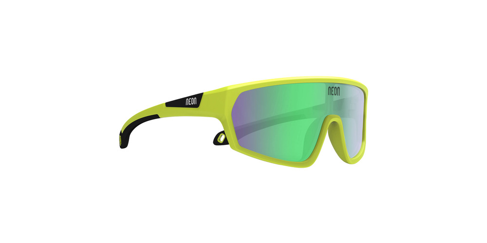 Brýle dětské NEON RAPTOR, rámeček YELLOW FLUO, skla MIRROR GREEN CAT 3