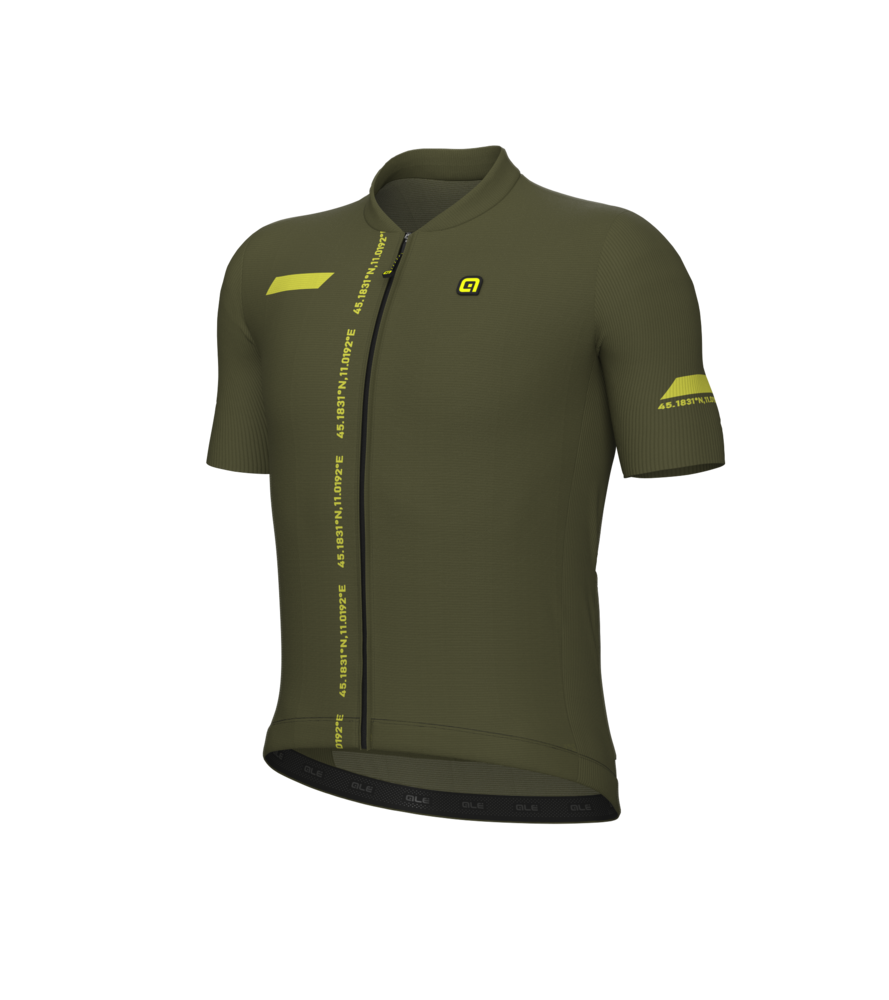 Letní cyklistický dres ALÉ pánský PR-E FOLLOW ME military green