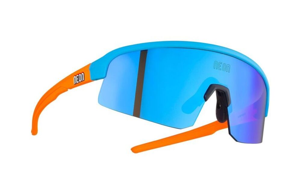 Brýle juniorské NEON VIPER, rámeček CYAN ORANGE, skla MIRROR BLUE CAT 3