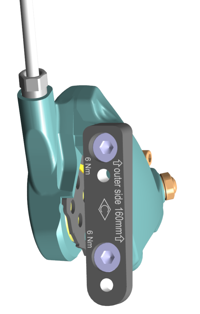 Campagnolo DB adaptér pro zadní třmen vč. šroubů pro kotouč 160mm