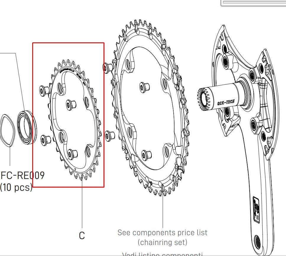 Převodník 13s Campagnolo SUPER Record WRL, 36z