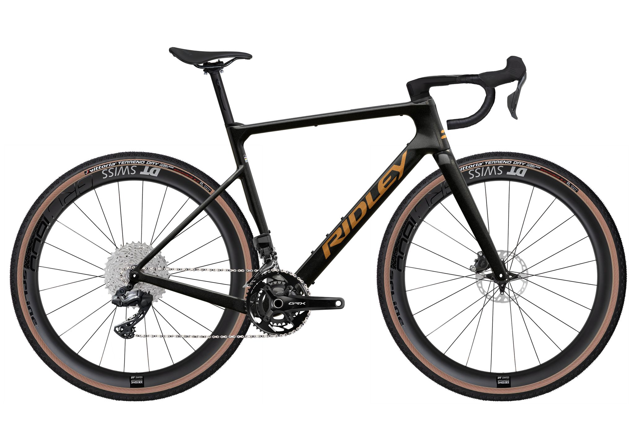 Ridley ASTR SHIMANO GRX 820 Di2 2x12,Black Metallic + Bronze Gold