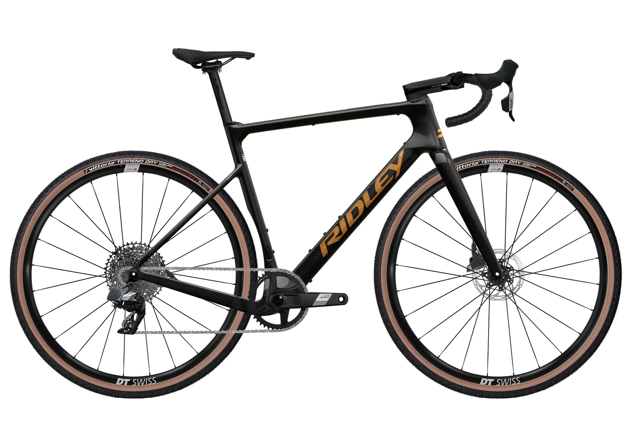 Ridley ASTR SRAM APEX XLPR 1x12, Black Metallic + Bronze Gold