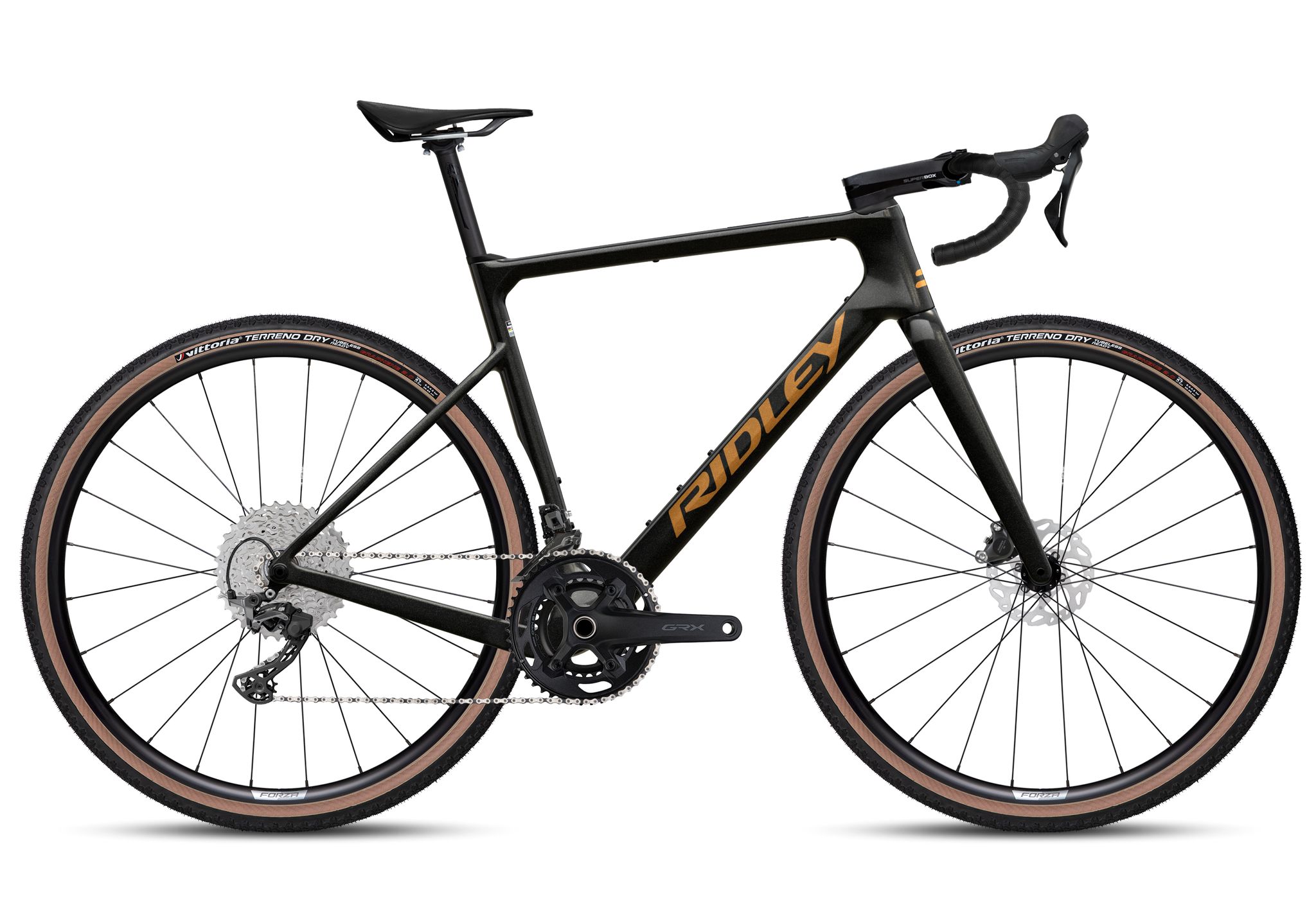 Ridley ASTR SHIMANO GRX 620 2x12,Black Metallic + Bronze Gold