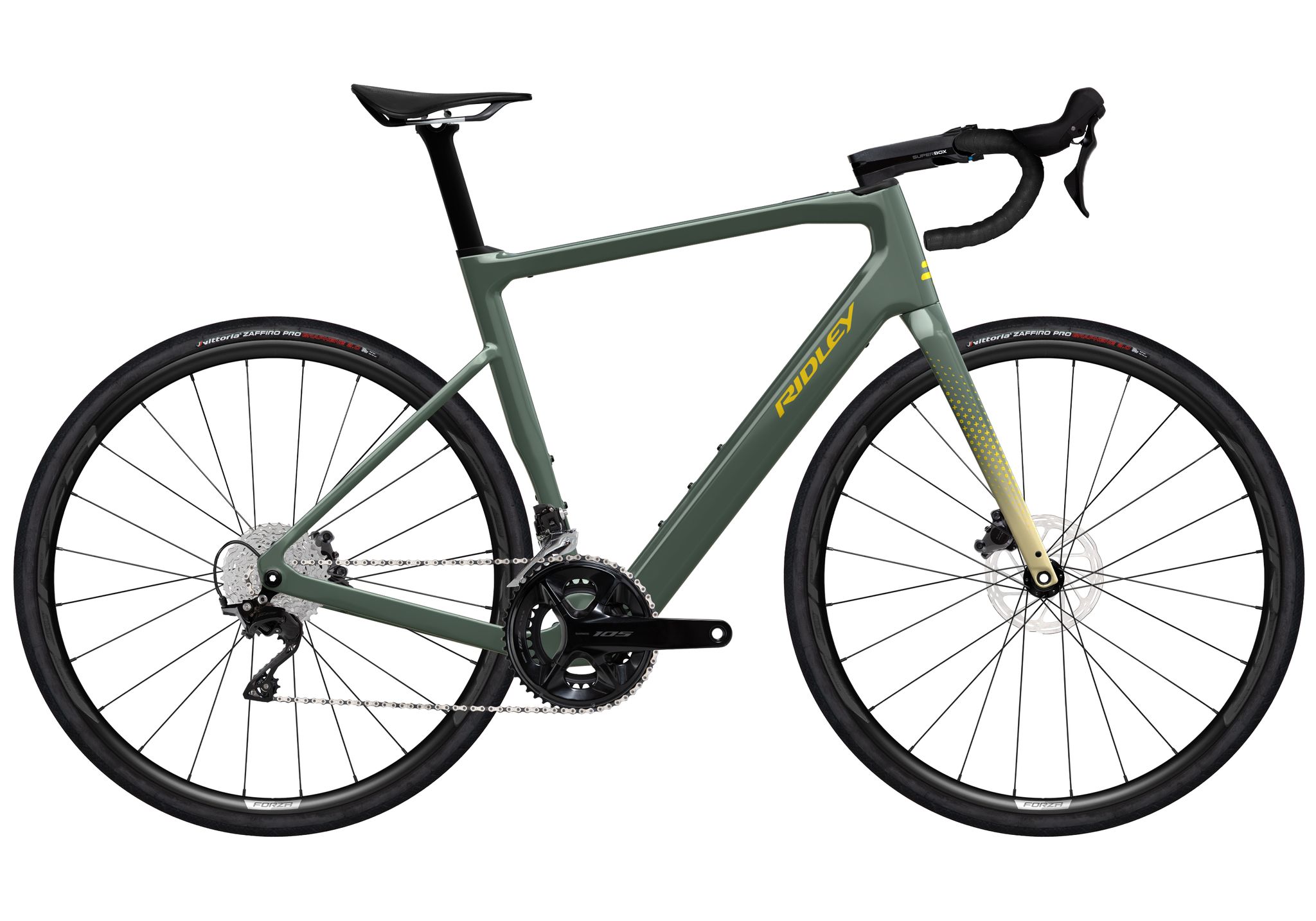 Ridley E-Grifn Shimano 105 Green Smoke + Yellow