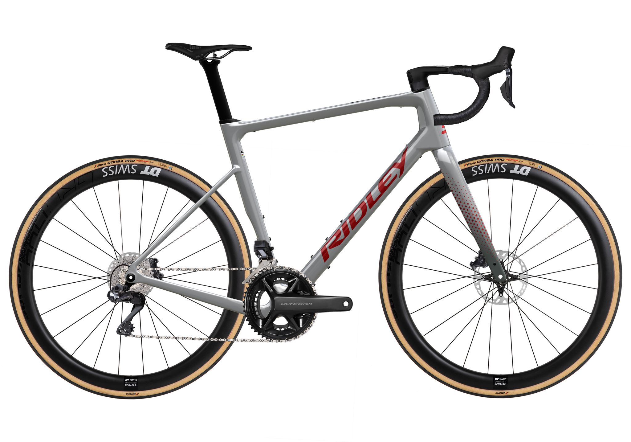 Ridley Grifn RS Shimano Ultegra Di2 2x12Battleship Grey + Candy Red Metallic