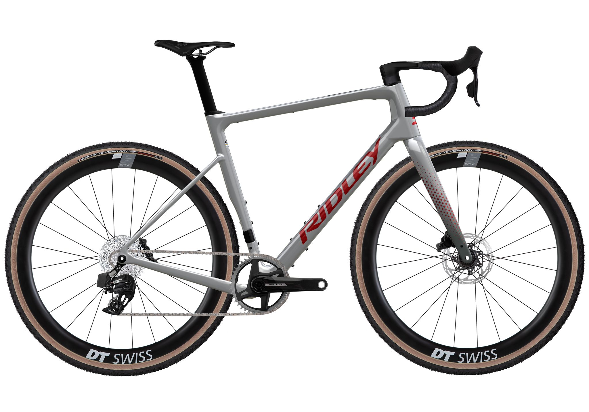 Ridley Grifn RS Sram RED XLPR 1x13 Battleship Grey + Candy Red Metallic