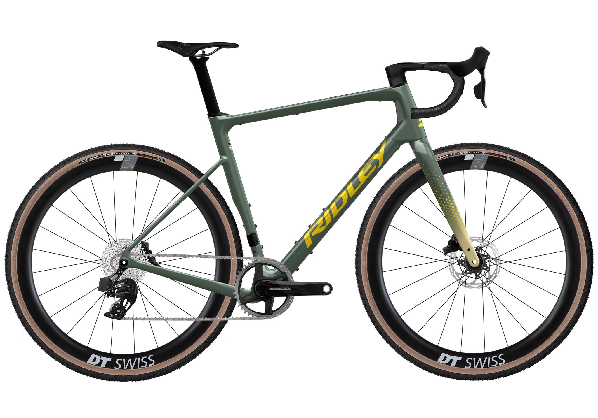 Ridley Grifn RS Sram RED XLPR 1x13 Green Smoke + Yellow