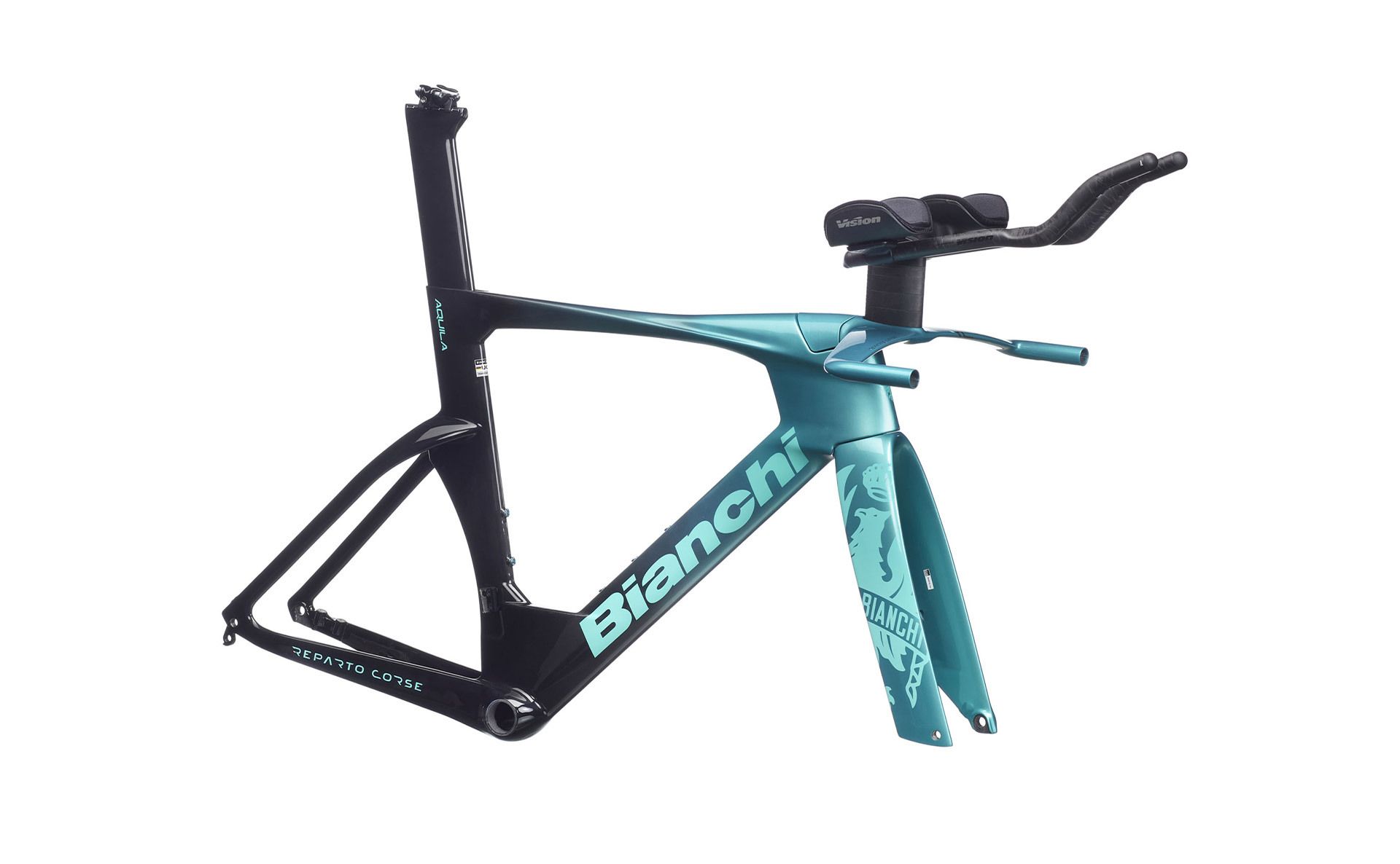 Bianchi Aquila RC rámová sada Metallic Celeste Black 2026