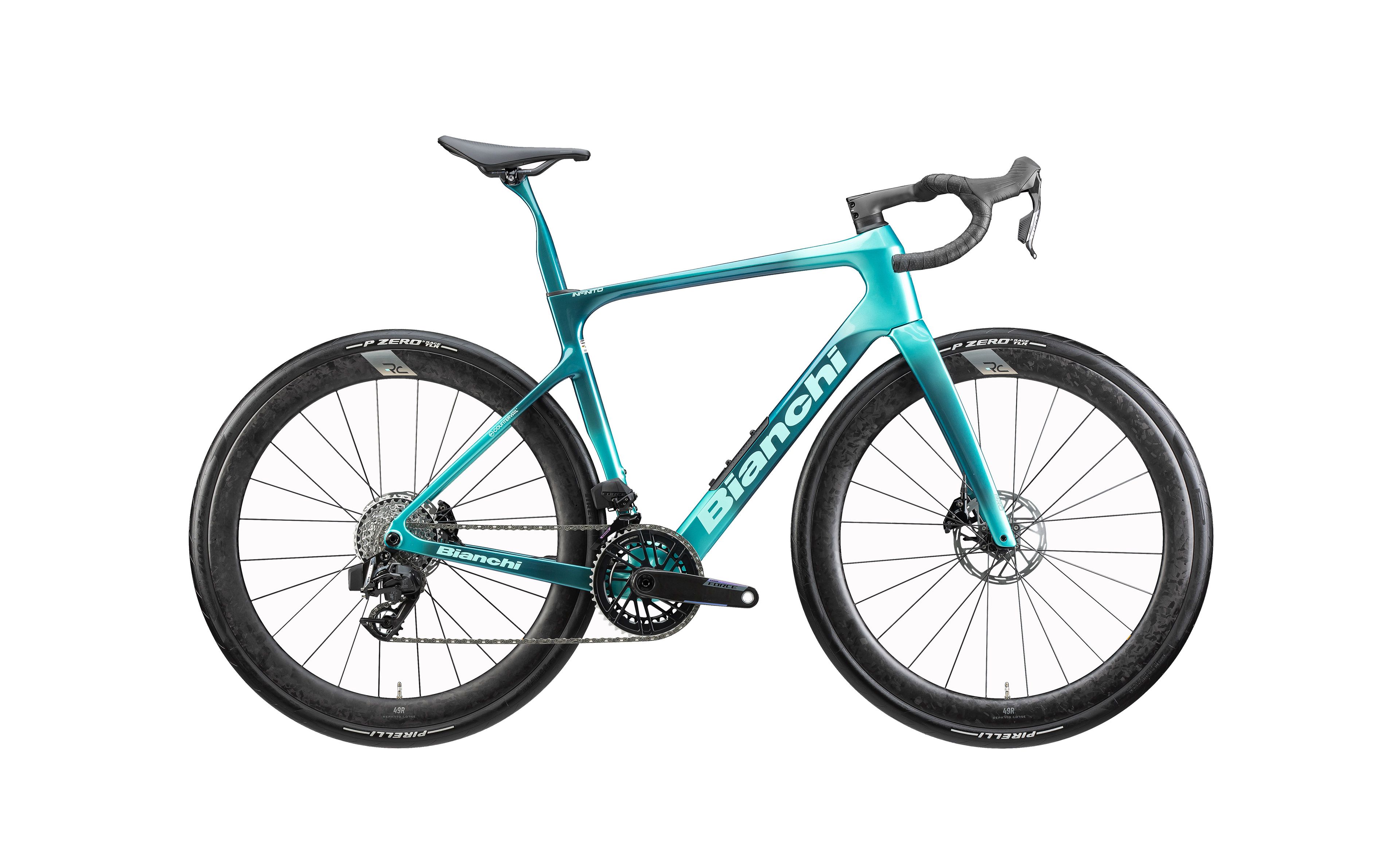 Bianchi INFINITO PRO FORCE AXS E1+P Metallic Celeste / Dark turquoise - CK16 Full glossy