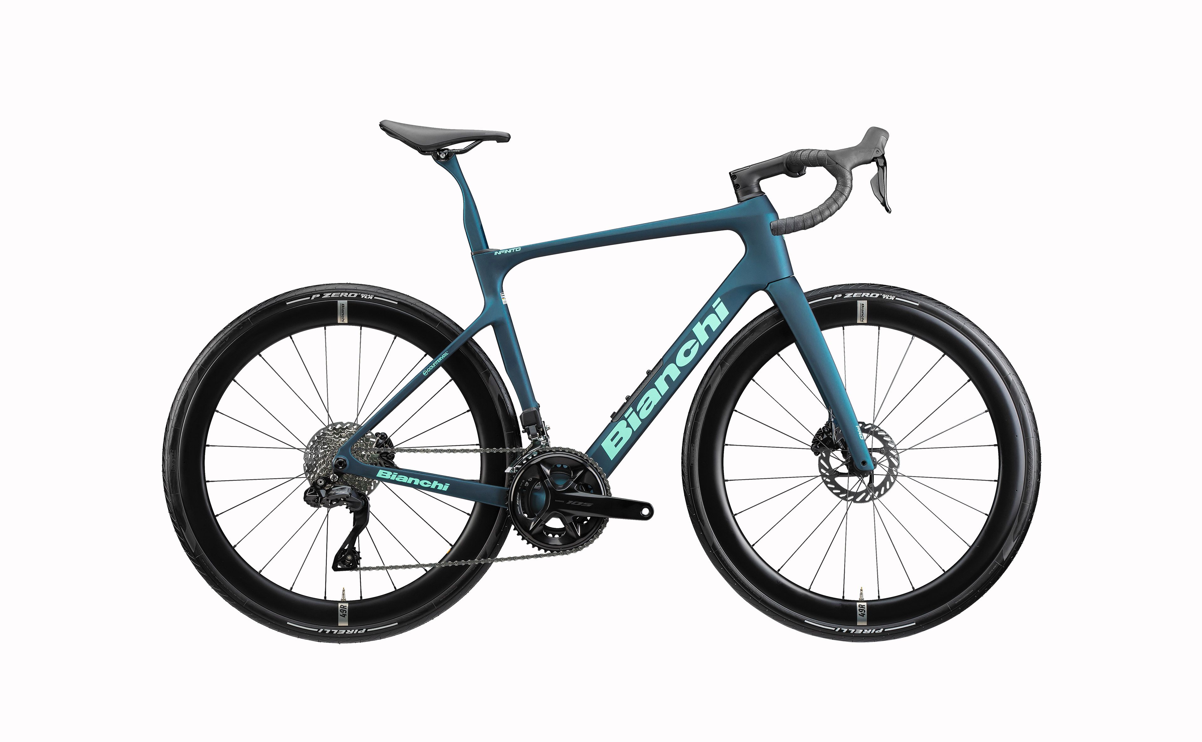 Bianchi INFINITO PRO SRAM RIVAL AXS E1 Sparkling black / Gold Full Glossy