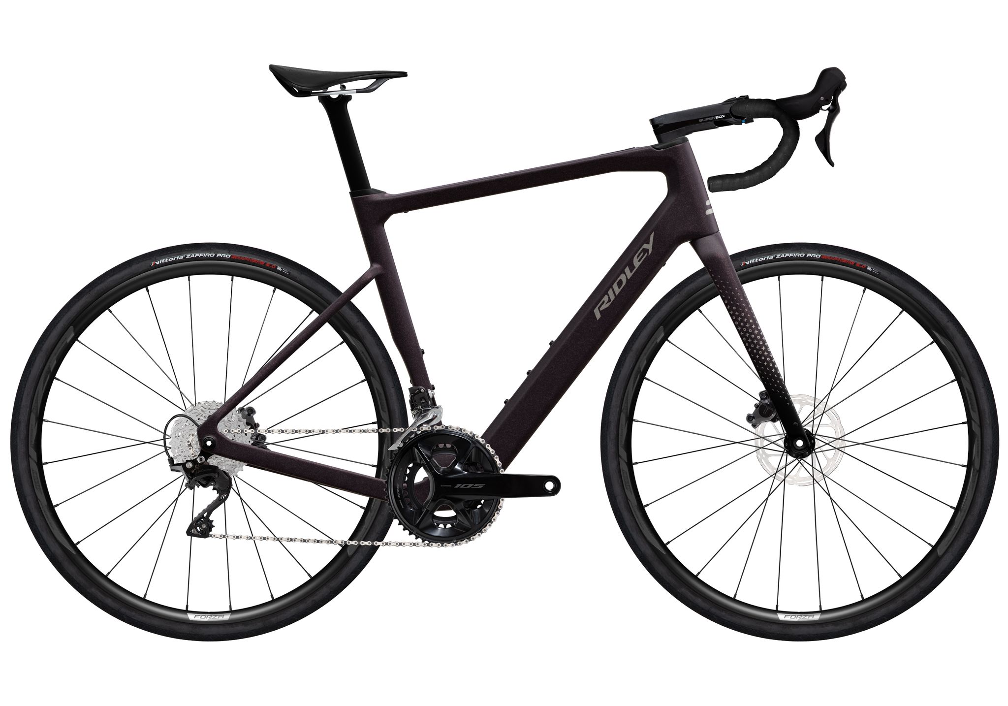 Ridley E-Grifn Shimano 105 Dark Plum Metallic + Autumn Grey Metallic