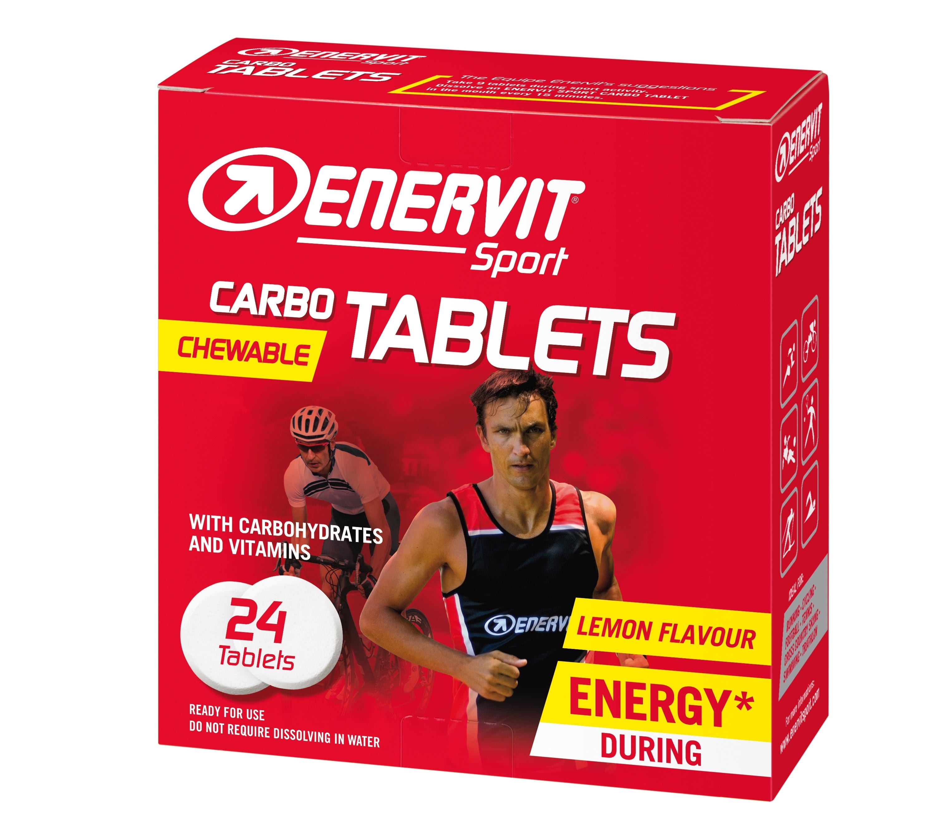 Energetické sacharidové  tablety  ENERVIT GT 24 citron