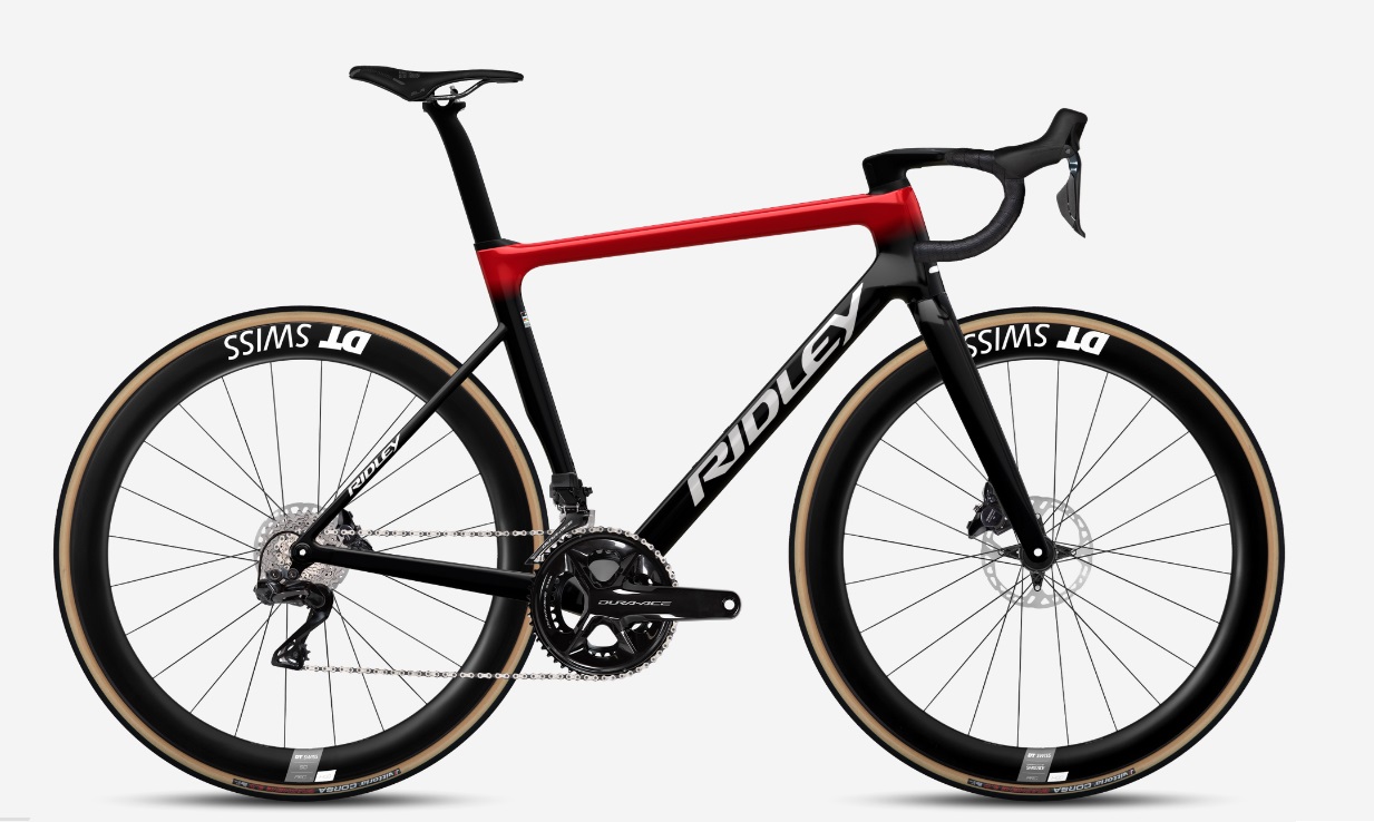 Ridley FALCN RS Shimano Dura Ace Di2 UD Carbon + Candy Red Metallic + Silver