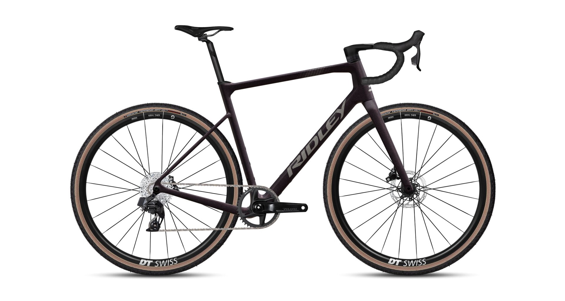 Ridley Grifn SRAM Rival XLPR 1x12, Dark Plum Metallic + Autumn Grey Metallic