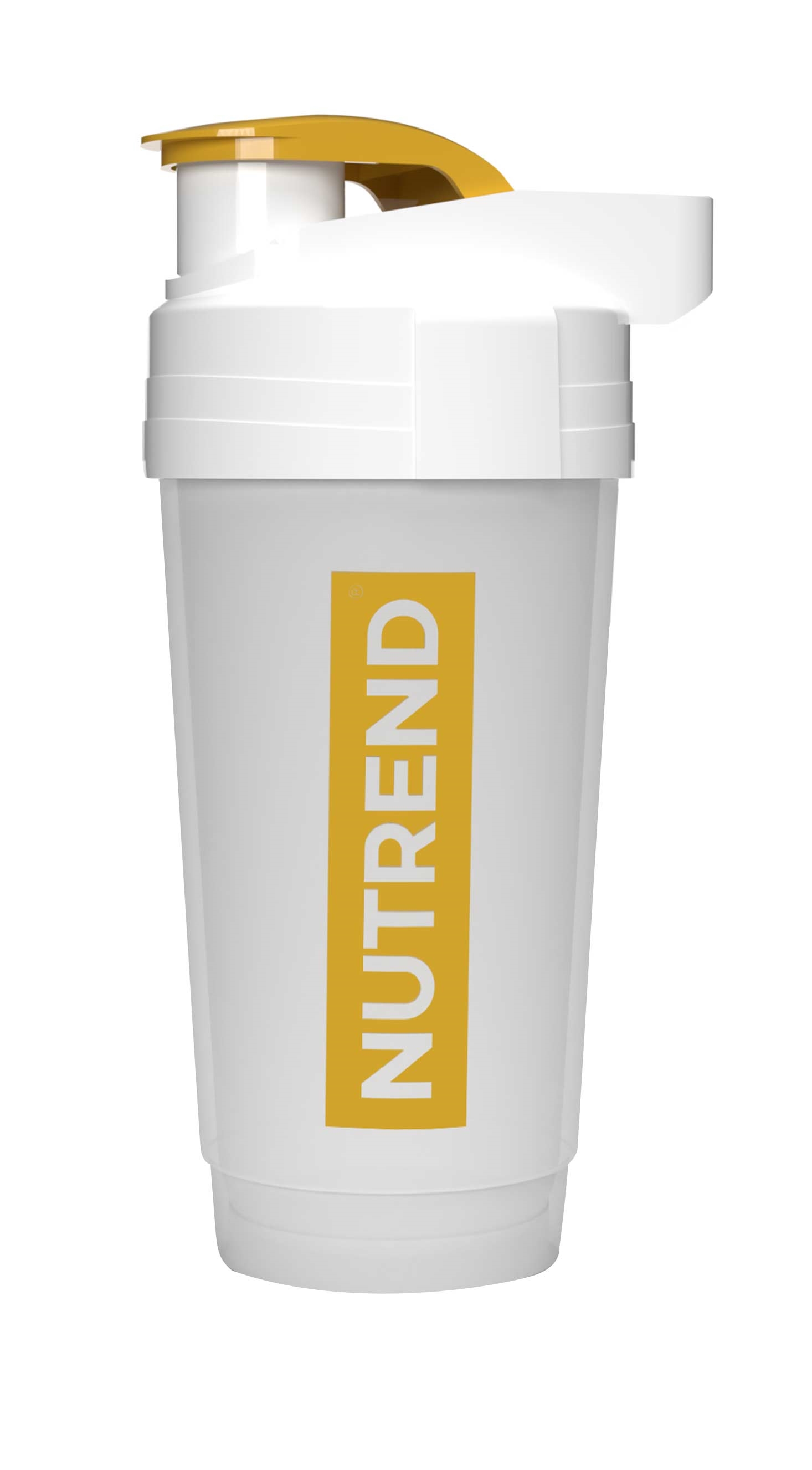 Láhev-šejkr NUTREND 0,7 l, čirý-zlaté logo