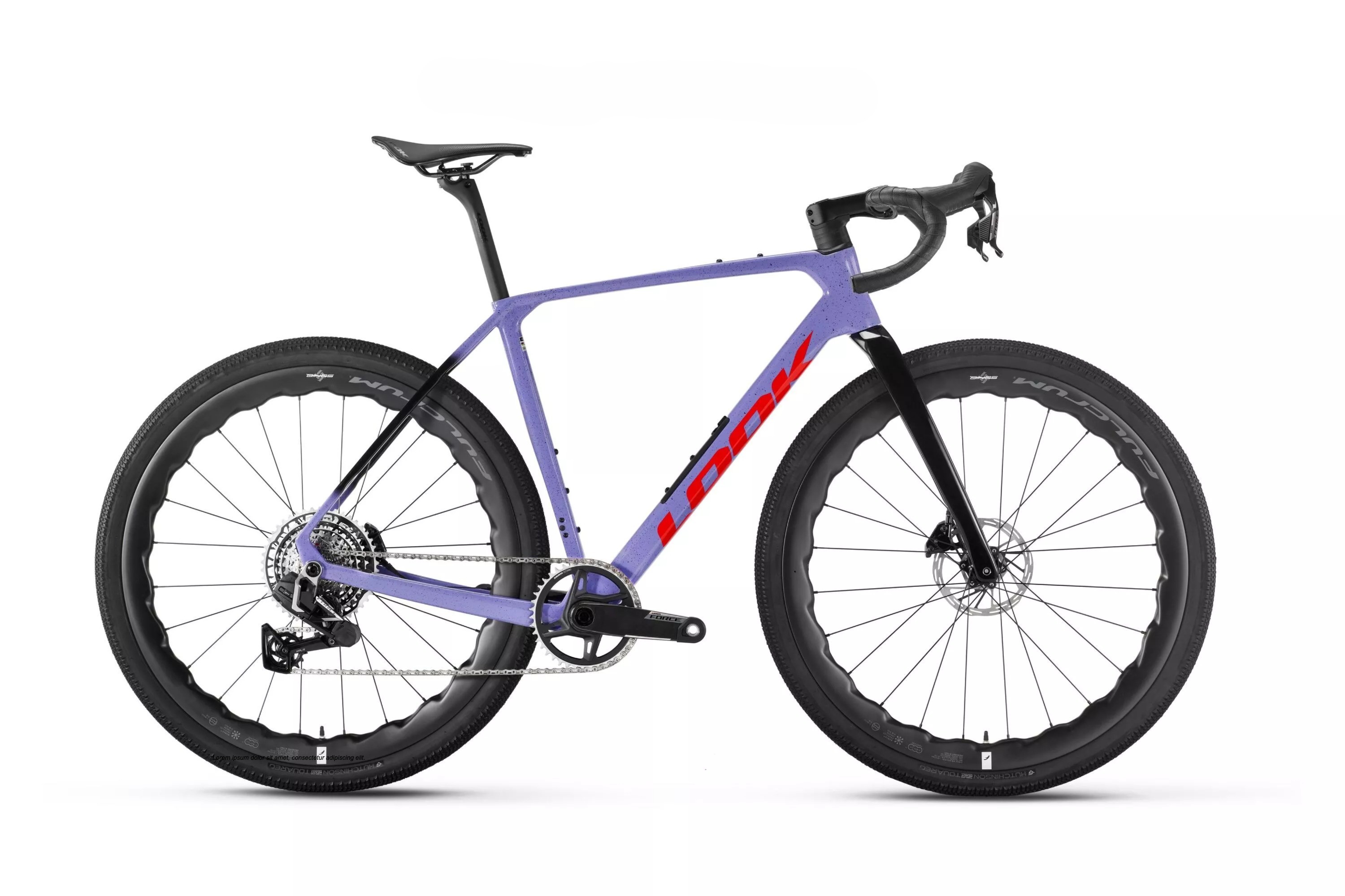 LOOK G85 Speckled Purple/Neon Red Sram Force XLPR AXS Fulcrum Soniq - L