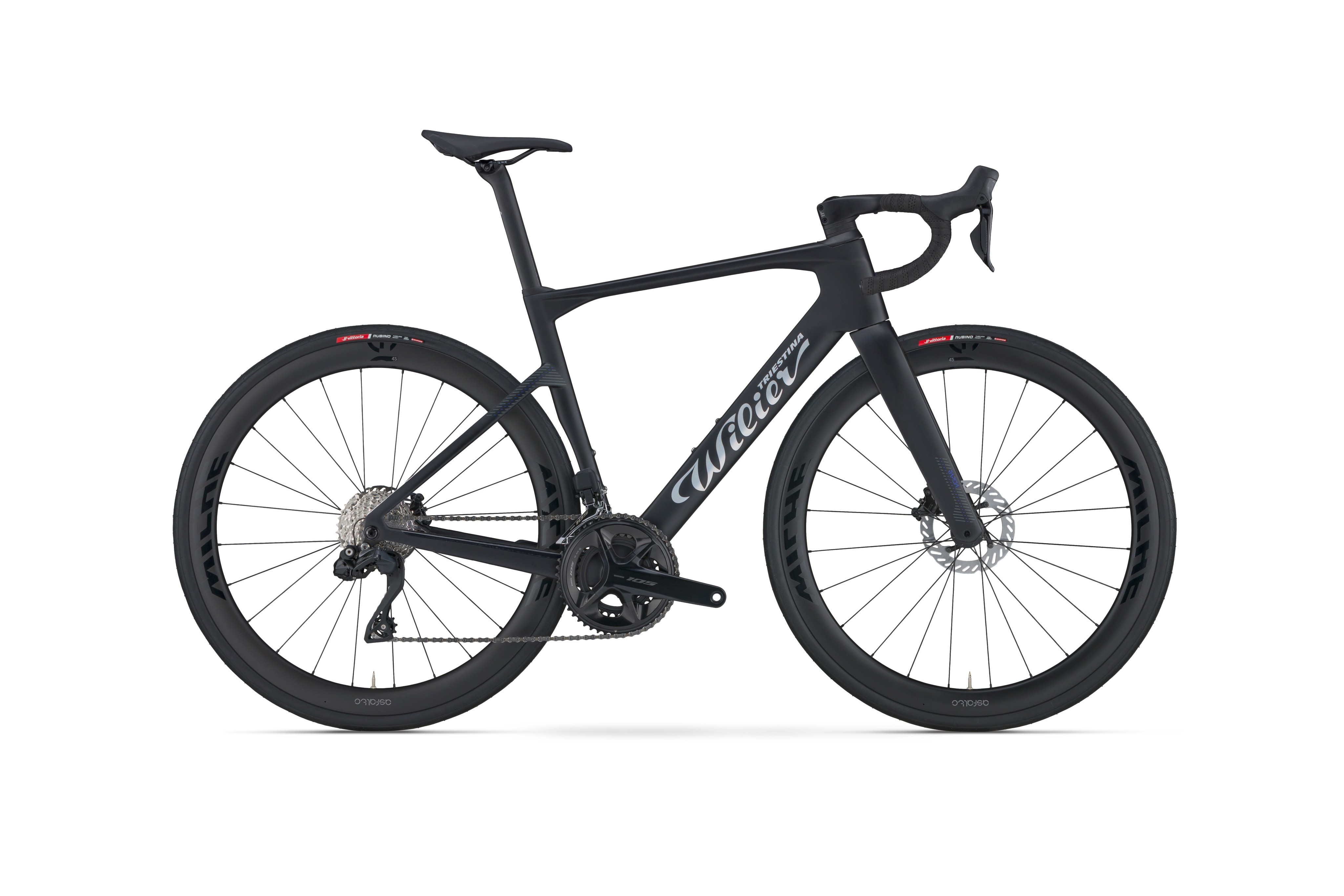 Wilier RAPIDA+105 Di2 2x12+ASFALTO 45 Carbon - LASTLIGHT BLACK MATT