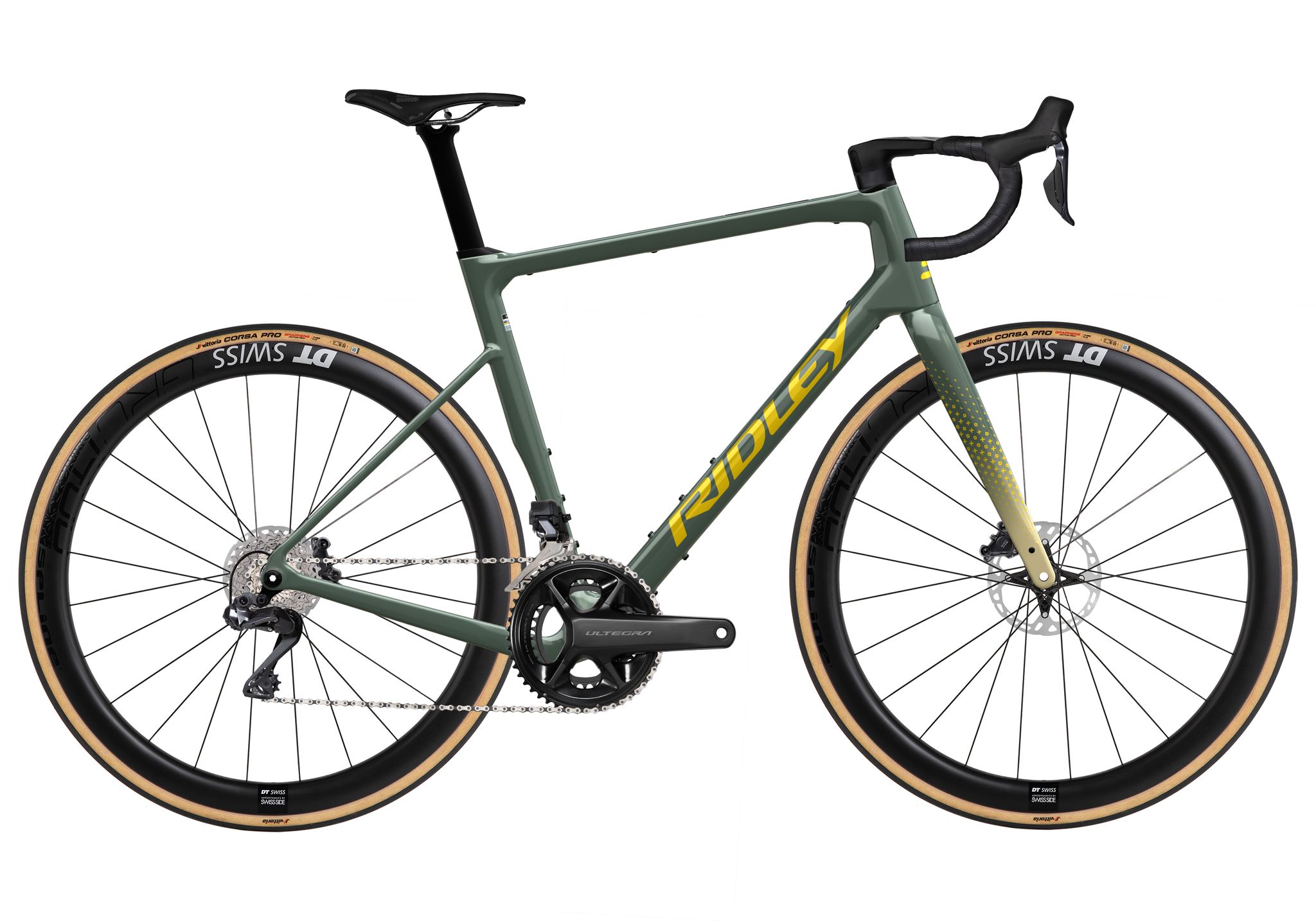 Ridley Grifn RS Shimano Ultegra Di2 2x12 Green Smoke + Yellow