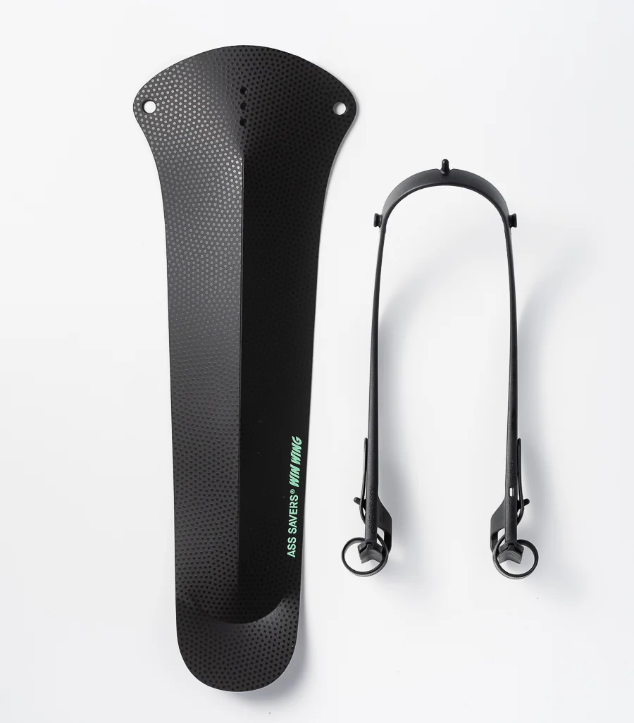 Blatník zadní AssSavers - Win Wing GRAVEL + MTB, černé tečky, ČERNÁ PODKOVA!!