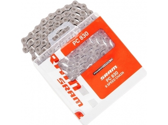 Řetěz SRAM PC 830 114 čl. se spojkou PowerLink Silver 8 rychl.