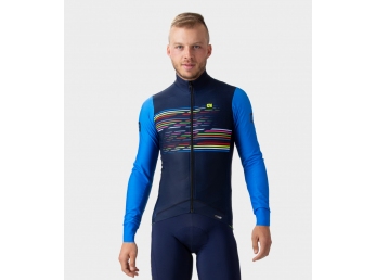 Zateplený cyklistický dres ALÉ pánský LOGO PR-S blue
